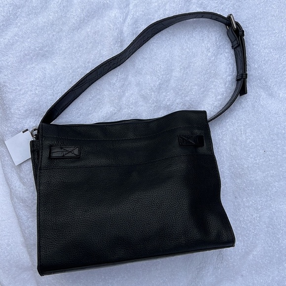 New Tahari Black Snake Embossed Leather Hand bag - Picture 7 of 12